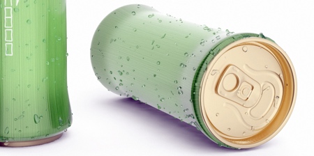 以自然为灵感的竹笋汁易拉罐包装设计