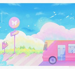 校園明信片（為記憶填個色）