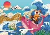 浮世绘风格插画