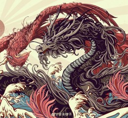 國潮插畫【他是龍，她是鳳】