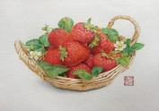 写实彩铅画：《草莓》