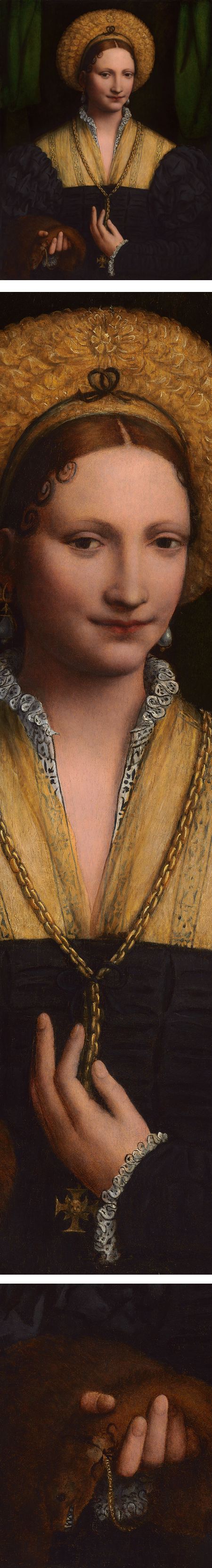 意大利画家bernardino luini 的《贵妇画像》