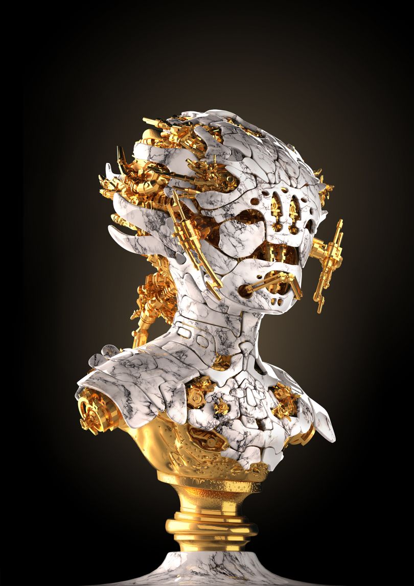 人類突變項目：未來的3D打印半機械人雕塑