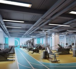 西安1000平方健身房装修设计案例