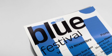 蓝色音符音乐节——传单海报设计