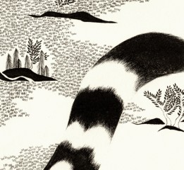自然造物 大过虎年优秀奖 老虎 山 树 云 插画 手绘 涂鸦