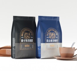 摩卡咖啡蓝山咖啡拿铁咖啡包装袋设计固体饮料包装设计