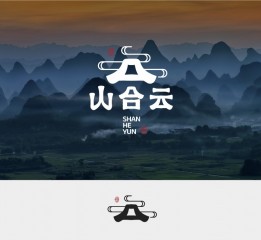 山合云 | 民宿品牌logo設(shè)計 | 原創(chuàng) 簡約 中式