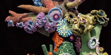 由數千件鉤編雕塑組成的珊瑚生態系統，展示了日益嚴重的氣候危機