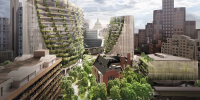 建筑師提議為倫敦西區建造綠色綠洲社的相關圖片