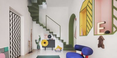 多彩的米蘭公寓是向孟菲斯設計運動致的相關圖片