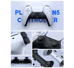 PS5白色游戏手柄系列渲染