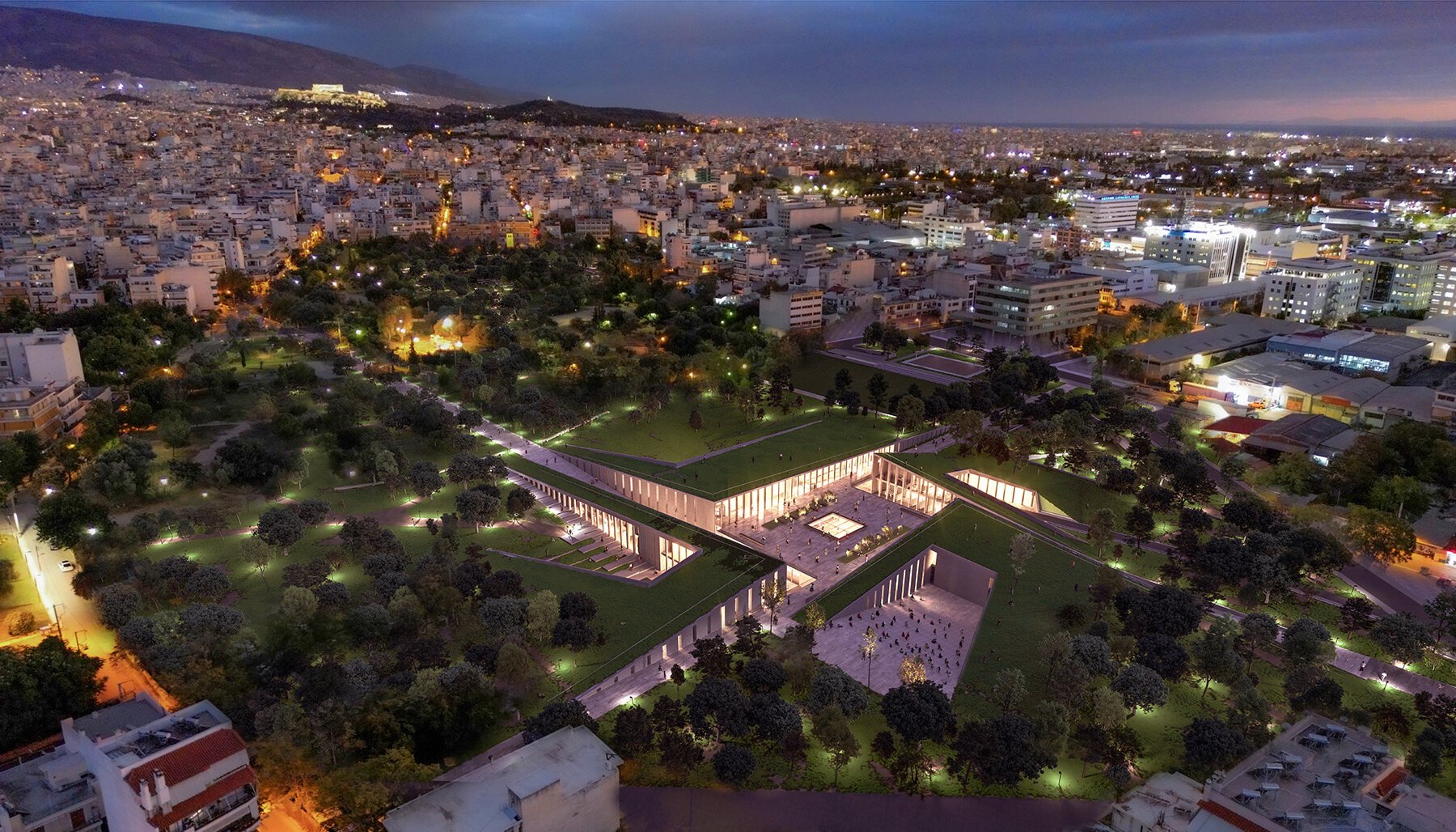 希腊第一个绿色博物馆将嵌入雅典柏拉图学院的地形中