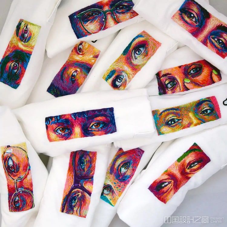 Embroidered Eyes by Danielle Clough