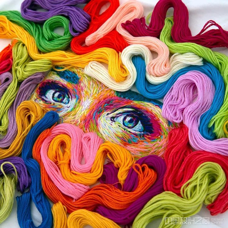Embroidered Eyes by Danielle Clough