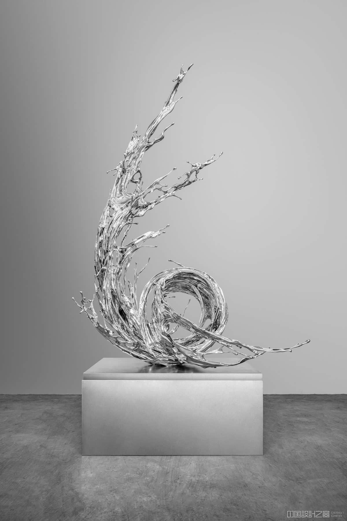 Abstract Silver Sculptures by Zheng Lu