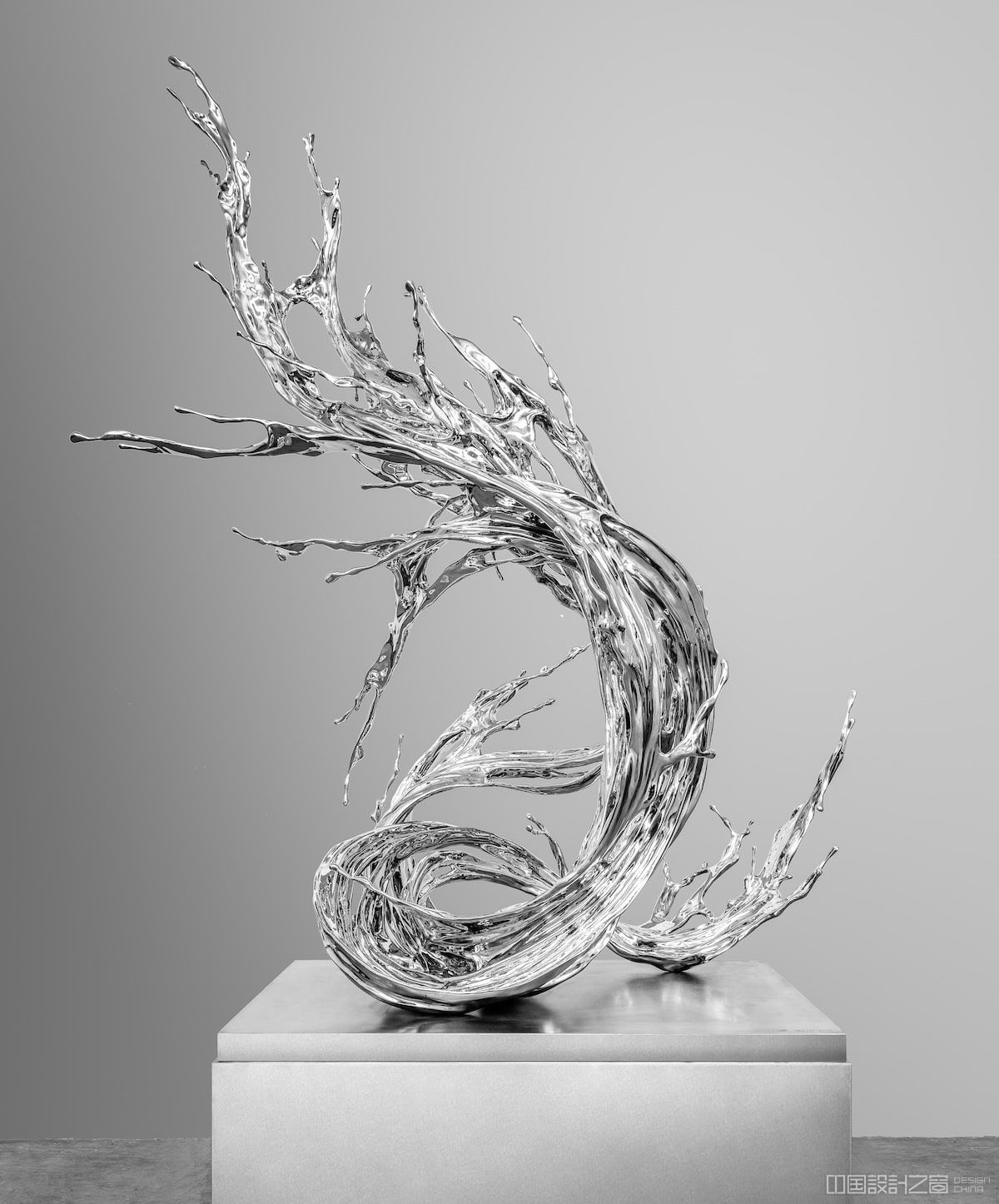 Abstract Silver Sculptures by Zheng Lu