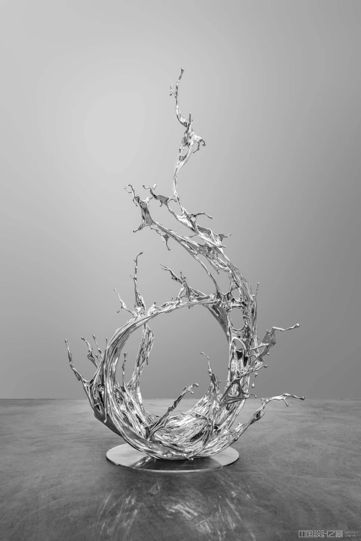 Abstract Silver Sculptures by Zheng Lu