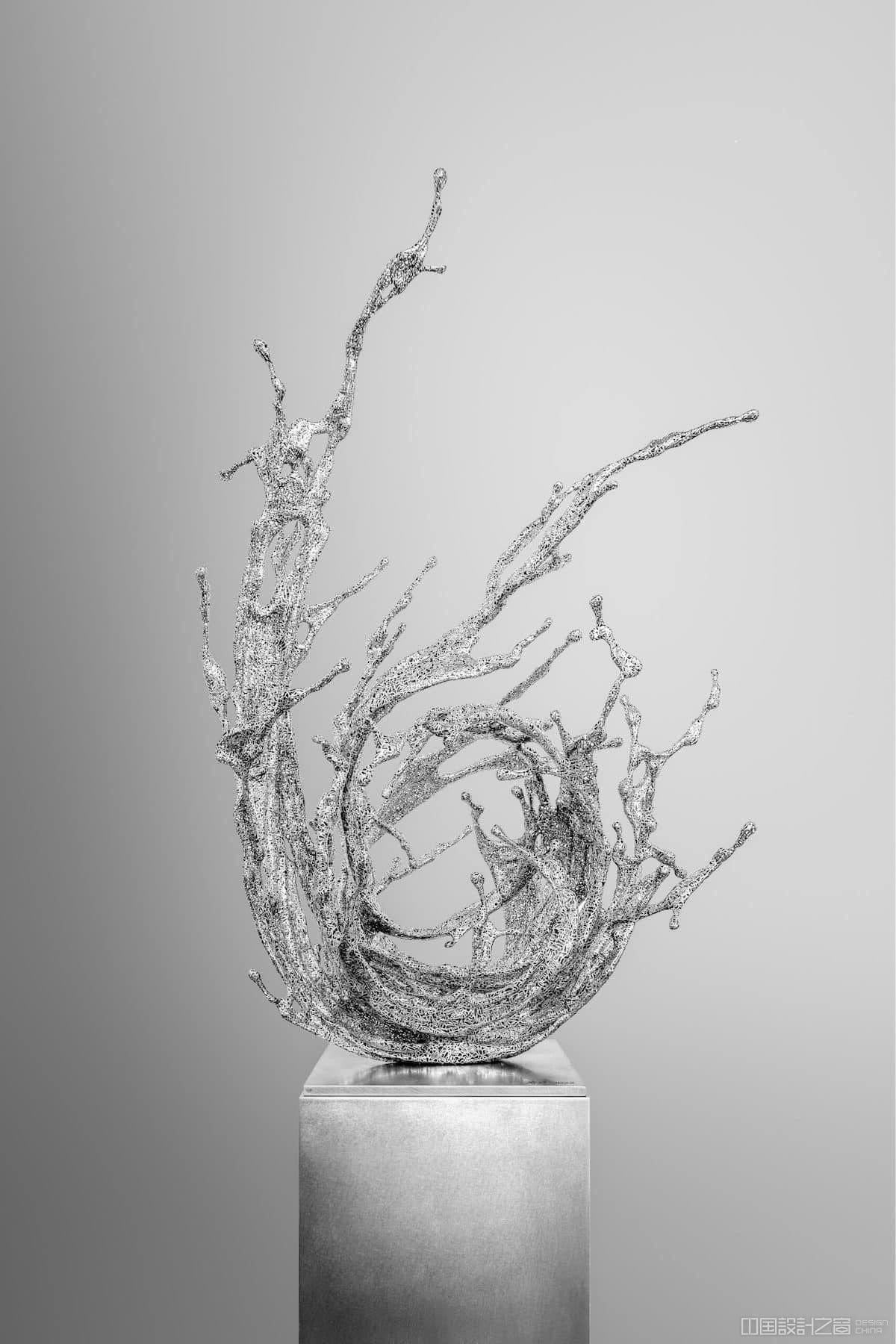 Abstract Silver Sculptures by Zheng Lu