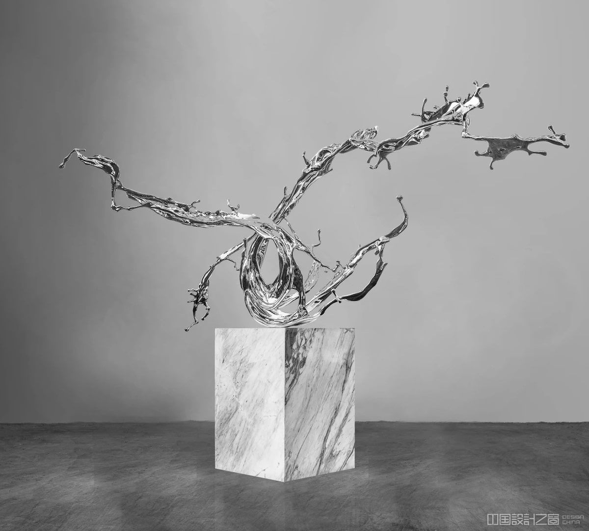 Abstract Silver Sculptures by Zheng Lu