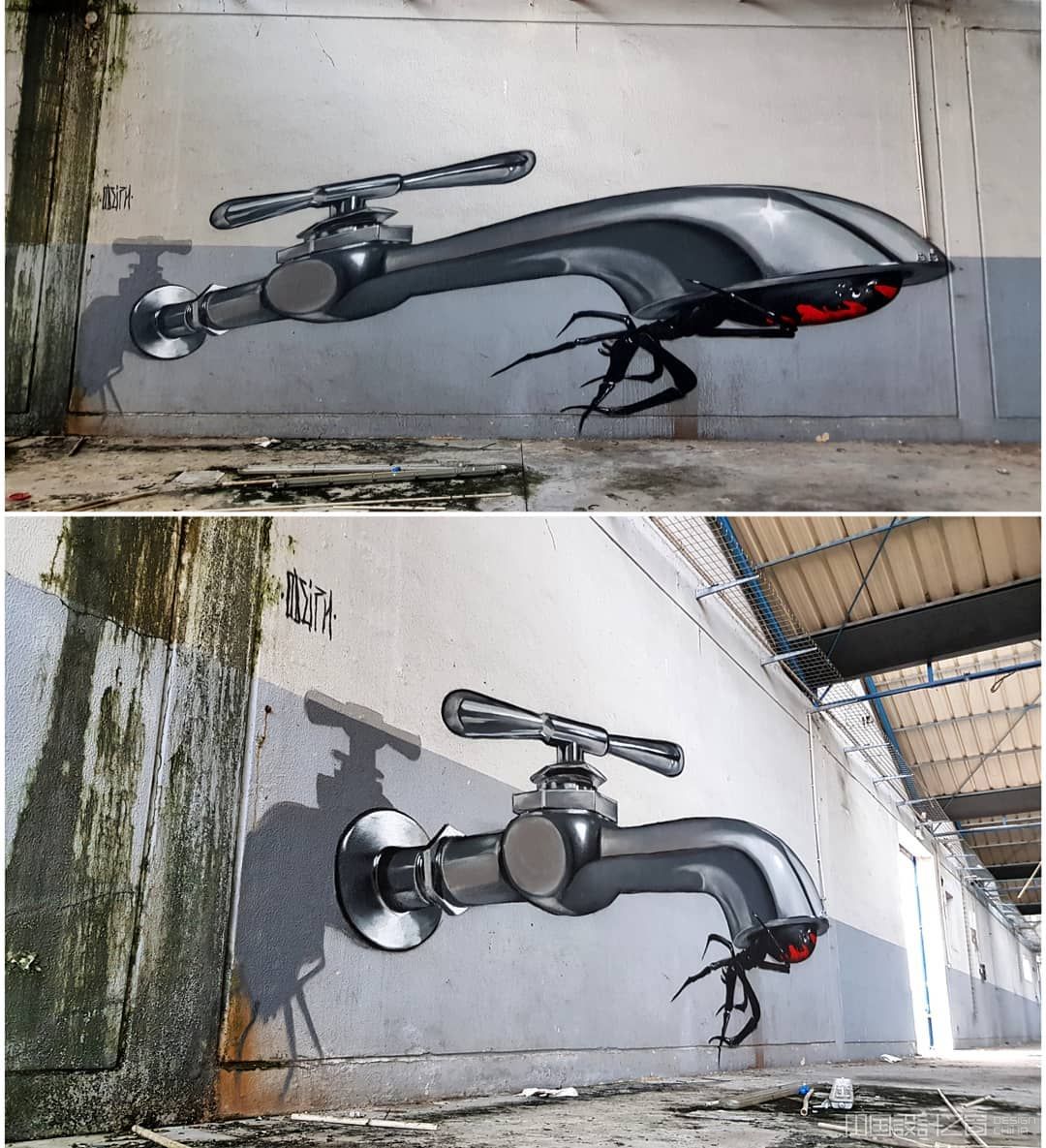 街头艺术家Odeith十八幅令人瞠目结舌的3D涂鸦作品