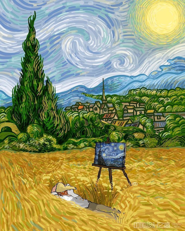 Comic Illustration a<em></em>bout Vincent Van Gogh
