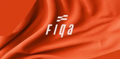 Fiqa紡織公司品牌標識，塑造了一個前沿創新的形象