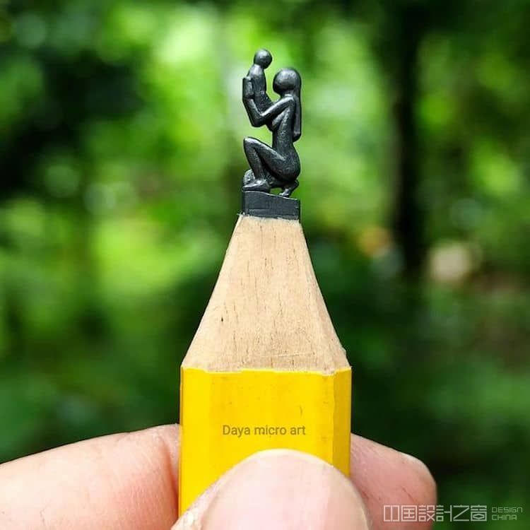 Miniature Pencil Sculptures by Daya Micro Art