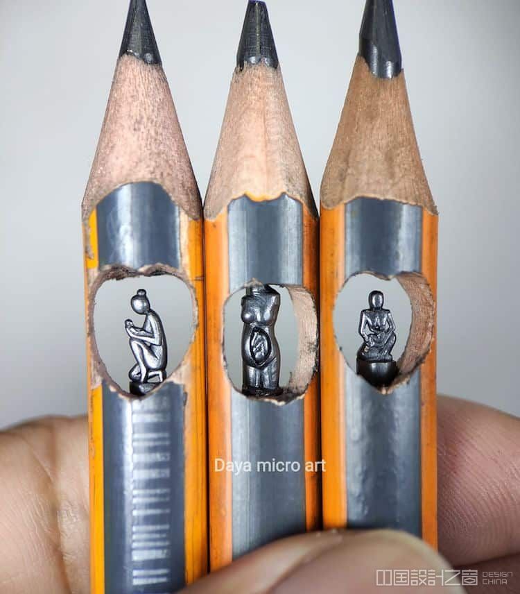 Micro art pencil tip sculpture by Dara