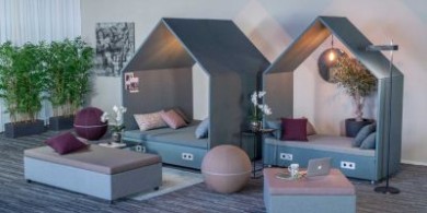 “房中之房” 的巧思設計：The Hut Lounge 為忙碌辦公場景創造專